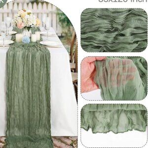 set of 6 sage green cheese cloth